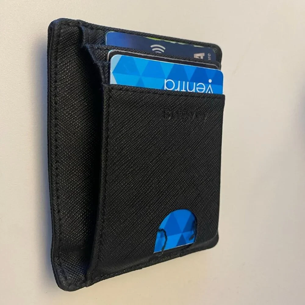 Slim Minimalist Front Pocket RFID Blocking Leather Wallets for Men
